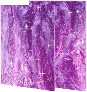 FaeliKnise Pearl Glitter Cast Acrylic Sheet 1/8 for Laser Cutting 12x8 Inch Sparkly Water Stream Pattern Colored Acrylic Sheets for Laser Engraving,Crafts,DIY Projects(12x8 Inch, Violet,2)