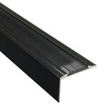 Stair Edge Nosing Trim - 900mm x 46mm x 30mm - Anti Slip Tread - Nose Edging - Screw Down by FloorPro® (Black)