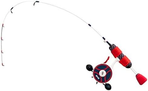 13 FISHING - Freefall Ghost Maverick Inline Ice Combo - 27" UL (Ultra Light) - FF Ghost + Tickle Stick Tennessee Handle - Right Hand Retrieve - USAFF-RH-27UL