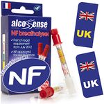 AlcoSense French NF Certified Breathalyzers for France with UK/GB Car Stickers | Breathalyser Twin Pack | Officially Approved Alcohol Tester for Driving in France