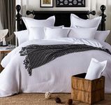 New 100% Cotton Luxury White Waffle Quilt Doona Duvet Cover Set - S D Q K SK (King)