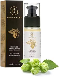 BEAUTYLEI | Suero antiarrugas facial rellenador ORGÁNICO | Contorno de Ojos y Labios, Nasolabial | Ácido Hialurónico y Lúpulo | Inodoro, Anti Edad, Anti Manchas | 98% origen vegetal | MADE IN ITALY