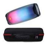 Pulse 4 Waterproof Portable Bluetooth Speaker with 360 Color LED and Deluxe Hardshell Travel Case (Black)