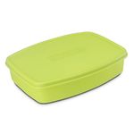 Nayasa Witty Big Regular Lunch Box- Pack of 3, with 2 Inner Containers, Airtight Lids, Light Weighted, Easy to Carry, Safe for Kids, Ideal for School Going Kids and Adults, Green