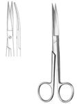 Surgical Scissors 5.5 inch, Made in High Quality, Non-Rust, Sterilizable, German Stainless Steel (Sharp/Sharp Curved)