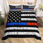 Erosebridal American Flag Bedding Sets United States Flag Duvet Cover Set Patriot Comforter Cover for Kids Girls Boys Independence Fourth of July Theme Quilt Cover with 2 Pillow Cases Queen Size