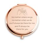 Friendship Gifts for Women, Personalized Inspirational Compact Mirror, Christmas Stocking Stuffers Mothers Day Birthday Gifts for Friends Female, Best Friend Birthday Gifts for Her Bestie Coworker