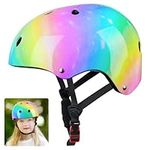 Unicorn Castle Kids Helmet Girls Bike Helmet Toddler Skateboard Helmets for 2-8 ys,Comfortable Dial Fit Adjust,Multi-Sport,Rainbow