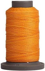 WUTA Leather Sewing Round Waxed Thread New 90 Meter Polyester Hand Sewing Line for Leather Work Cord Tool DIY (Sun Orange, 0.55mm)