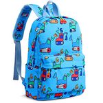 Zicac Kid Book Backpack Baby Child School Bag Kindergarten Canvas Daypack Cartoon Coin Purse (Sky Blue)