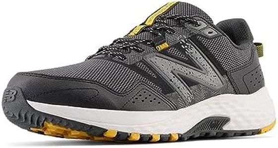 New Balance Men's 410 V8 Trail Running Shoe, Castlerock/Black/Varsity Gold, 12 X-Wide