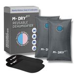 M-Dry 2 Car Dehumidifier Bag- Reusable Moisture Absorber | Sleek Grey Design | Prevents Damp, Condensation, Mould & Odour | Eco- Friendly | Leakproof | Home, Kitchen, Cupboard & Interior.