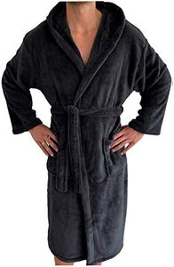 HOMELEVEL peignoir de flanelle surdimensionné Unixex pour dames et messieurs robe de chambre peignoir de sauna de voyage peignoir de sauna doux et douillet