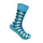 Mint & Oak Cotton Socks for Men Full Length Socks, Calf Length Printed & Colourful Casual Long Sock, Odour Free - Office/Party/Wedding - Set of 1