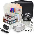 Watson & Webb Airbrush Cake Decorating Kit Airbrush Plus 13 Colours, Stencils, Cleaning Station & Case