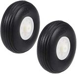 uxcell Tire and Wheel Sets for RC Car Airplane,PU Sponge Tire with Plastic Hub,2" 2pcs