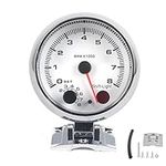 HERCHR Tachometer, 3.75in 0‑8000 Car RPM Gauge 7 Color Background Lights Powersports Tachometers for 4/6/8 Cylinder 12V Gasoline‑Powered Vehicles