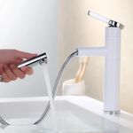 ZAP Lavish Series Bathroom Sink Faucet Single Handle for Temperature Control Stainless Steel, Utility Sink Faucet Black & Steel