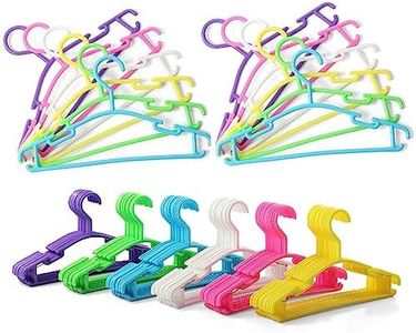 Kids Hangers 60Pcs, Plastic Hangers Non Slip, Children's Hangers for Baby, Toddler, and Child Clothes, 6 Colours