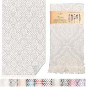 Mebien touche de la nature Turkish Towels Beach Towels Oversized (35”x67”) Beach Towels for Adults Quick Dry and Sand Free Beach Towel Beach Blanket 100% Cotton Turkish Towel - Renaissance Grey