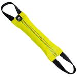 Bungee Dog Bite Tug Toy with 2 Strong Handles - Made of Durable & Tear-Resistant Fire Hose - Perfect for Tug of War, Fetch & Puppy K9 Training - Ideal Pull Toy for Medium to Large Dogs, Yellow