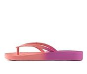 Ipanema Women's Bossa Soft Chic Flip Flops - Comfortable and Colorful Slip-On Thong Sandals for Women with double Y-Strap and Muliticolor Design, Pink/Pink, 10