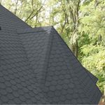 INMOZATA 36pcs Asphalt Roof Shingles, Self-Adhesive Sheds Roofing Felt Shingles Tiles for Most Roof of Sheds Arbour Porch Wendy House Doghouse Log Cabin (Fish-Scale Shingles, Grey)