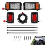 Club Car DS Led Head Light Kit Headlight and Tail Light Assembly for 1993-up Golf Cart Factory Style 101988002 101988001