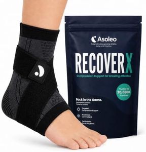 Asoleo RecoverX Youth Heel & Ankle Sleeve for Kids, Sever's Disease, Heel Pain Relief & Growth Plate Support, Compression Brace for Soccer, Basketball & Running - Black (X-Large) - 1 Sleeve