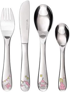 GRÄWE Princess - Set di posate per bambini, in acciaio inox, forchetta per bambini, a partire dai 3 anni, confezione regalo