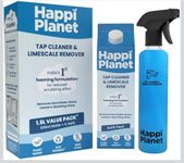 Happi Planet | Tap Cleaner & Limescale Remover | India’s 1st Foaming Formulation for Reduced Scrubbing Effort, Non-Toxic | 1500 ml | All Purpose Cleaner Suitable for Bathroom, Tap, Shower, Mirror