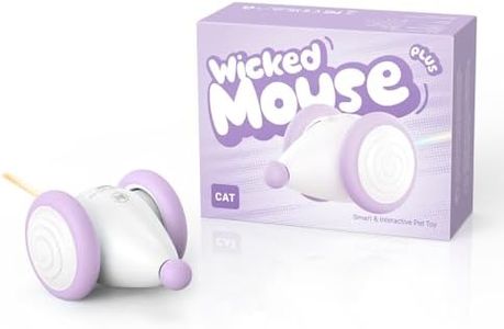 Cheerble [Upgraded] Interactive Cat Toy,Wicked Mouse Plus,Automatic Cat Toy,Kitten Toys,Smart Electric Cat Toy with LED Lights,USB Rechargeable,Moving Cat Toy for Indoor Cats Kitten