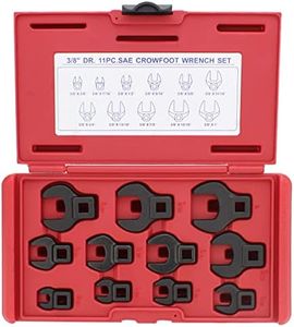 ABN Crowfoot Wrench SAE Standard 3/8in Drive 11-Piece Set for When Regular Sockets/Wrenches Cannot Get The Job Done