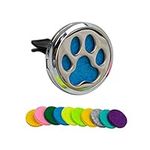 AUEAR, Dog Paws Car Essential Oil Diffuser Aromatherapy Air Freshener Car Vent Clip Lockets with 10 Felt Refill Pads