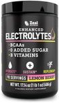 Zeal Naturals Electrolyte Powder Recovery Drink (90 Servings | Lemon Berry) w/ 0 Sugar +BCAAs +B-Vitamins Electrolyte Supplement w Potassium Zinc & Magnesium for Hydration - Keto Electrolytes