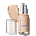 Revlon Illuminance Skin-Caring Liquid Foundation, Hyaluronic Acid, Hydrating and Nourishing Formula with Medium Coverage, 117 Light Beige (Pack of 1)