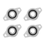 HiPicco Pillow Block Bearing, 4Pcs KPL004 Flange Mounted Pillow Bearings - Bore 20mm/0.79" ID Self Alignment Zinc Alloy Plummer Block Bearing for Diameter 20mm Linear Shaft Rod