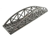 War World Scenics Single Track Grey High Detail MDF Bowstring Bridge 560mm – OO/HO Gauge Scale Model Railway Diorama Modelling Layout Scenery Landscape Rail Structure