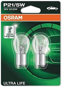 OSRAM 7528ULT-02B Ultra Life P21/5W Halogen Signal Lamp, Brake Light, Rear Fog Light, 12 V Passenger Car, Double Blister, Set of 2