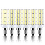 6-Pack E12 LED Bulb 20W LED Corn Light Bulb 200W Equivalent 2500 Lumen 5000K Daylight White Super Bright LED Light for Ceiling Fan Chandelier Home Lighting