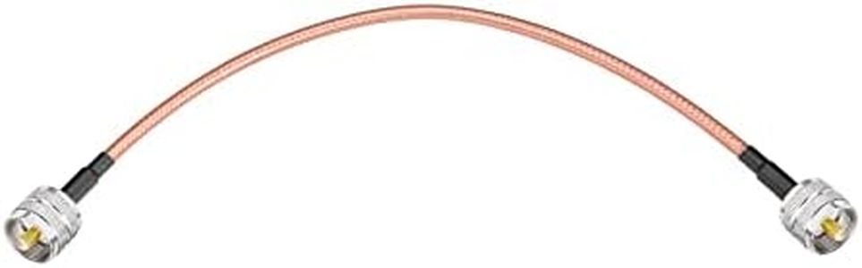 SUPERBAT CB Jumper Cable, UHF Male to Male PL-259 Jumper 12inch High Power Low Loss RG142 Digital Coax Cable for HAM & CB Radio Antenna Analyzer Dummy Load SWR Meter