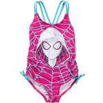 Marvel Spider-Verse Ghost-Spider One-Piece Bathing Suit, Pink, 4T