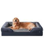 JOEJOY Extra Large Dog Bed, Orthopedic Memory Foam Dog Beds, Washable Dog Bed, Grey, Fits up to 90lbs, Good for Golden Retriever, Labrador，German Shepherd，Samoye，Rottweiler
