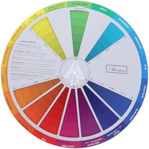 COHEALI Mixing Guide Wheel - Rotatable Watercolor Colour Guide Wheel Color Learning Mixed Guide Paper Card Pigment Colour 23cm