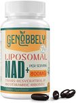 800mg Liposomal NAD+ Supplement with Nicotinamide Riboside 200 mg, Trans-Resveratrol 100 mg - Total 800 mg Complex NAD Supplement for DNA Repair, Healthy Aging, Brain Function - 60-Day Supply