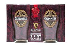 Guinness Red Collection Pint Glasses, 20 ounce, Set of 2 - Beer Glass for Bar and Kitchen