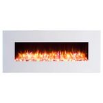 Endeavour Fires Holbeck White Wall Mounted Electric Fireplace,220/240Vac, 50 Hz, 1&2kW, 7 day Programmable Remote Control Heater…