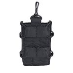 EXCELLENT ELITE SPANKER Tactical Molle Single/Double Open-Top Mag Pouch for M4 M14 M16 AR15 G36 Magazine (Single Black)