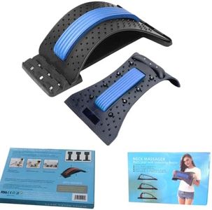 Luxesix Back Stretcher And Neck Stretcher (2 Pack Random Colors), Adjustable For Lumbar Pain Relief, Multi-Level Back Massage Pain Relief Arch Back Support Muscle Relax, Adjustable Back Stretcher and Massager for Herniated Disc and Sciatica