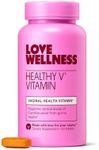 Love Wellness Healthy V Vitamin | Women's Vaginal Health Supplement | pH Balance, Gut Health & Immune Support Supplement | Balance of Candida Yeast with Turmeric, Garlic & Coconut Oil | 30 Count